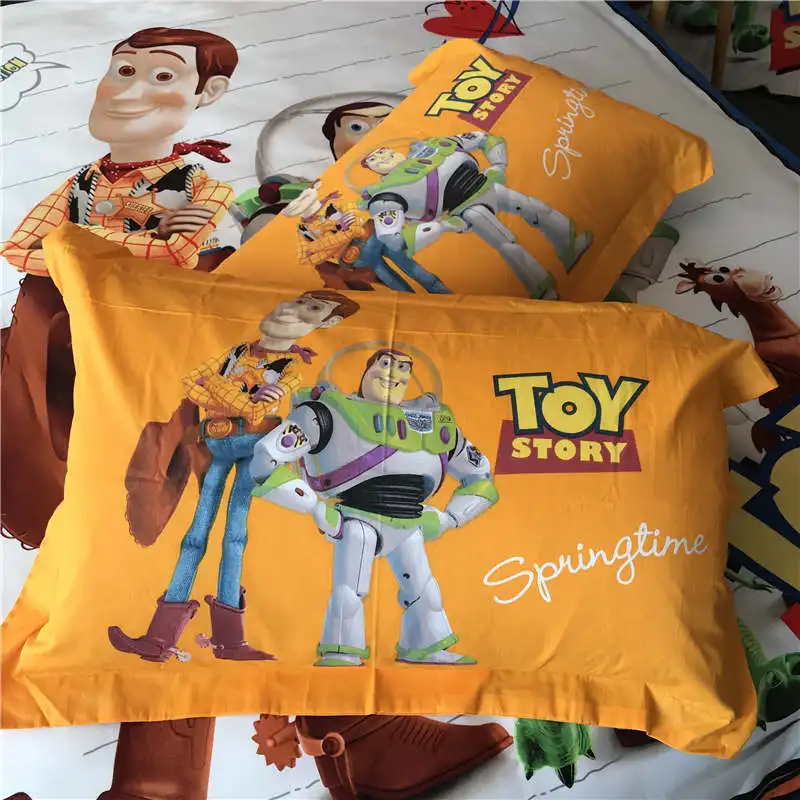 Disney Toy Story Утешитель постельные принадлежности набор Полный Твин Королева Король размер пододеяльник хлопок Базз Лайтер мальчик подарок плоский лист ребенок