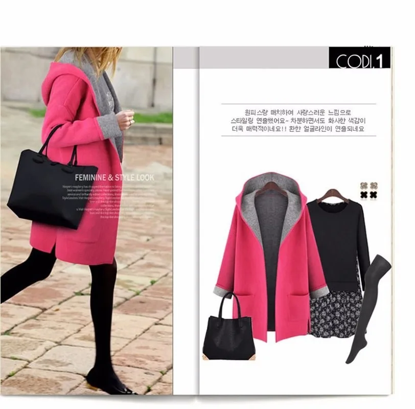 Женская длинная куртка Свободное пальто большого размера в Корейском стиле L-5XL