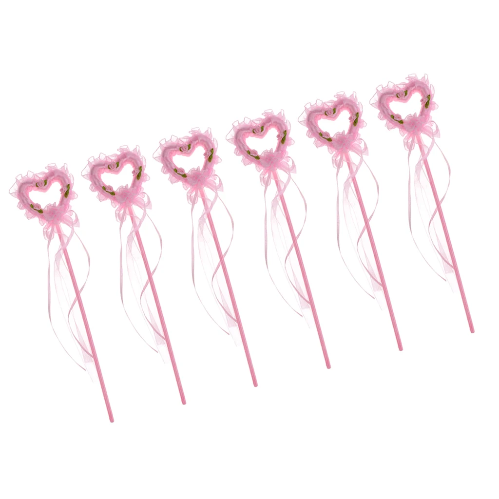 6 шт. принцесса волшебная палочка для Хэллоуина Косплей дети одеваются розовый| |