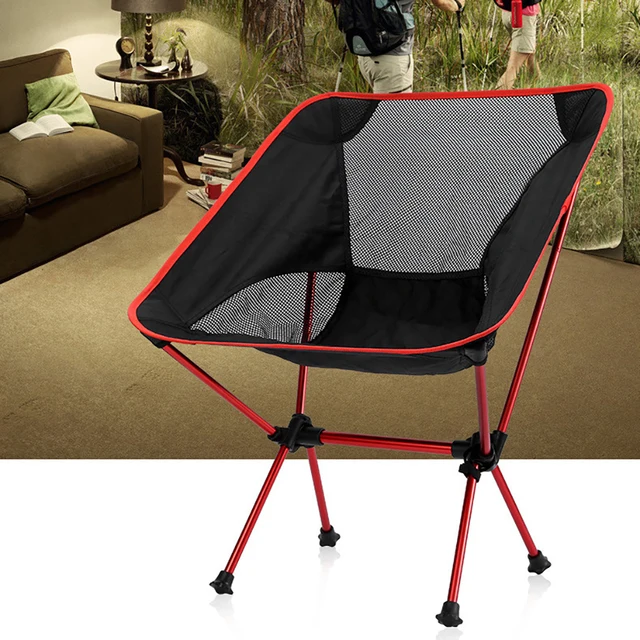 Detachable Portable Folding Moon Chair Outdoor Camping Chairs Beach Fishing Chair Ultralight Travel Hiking Picnic Seat Tools 4