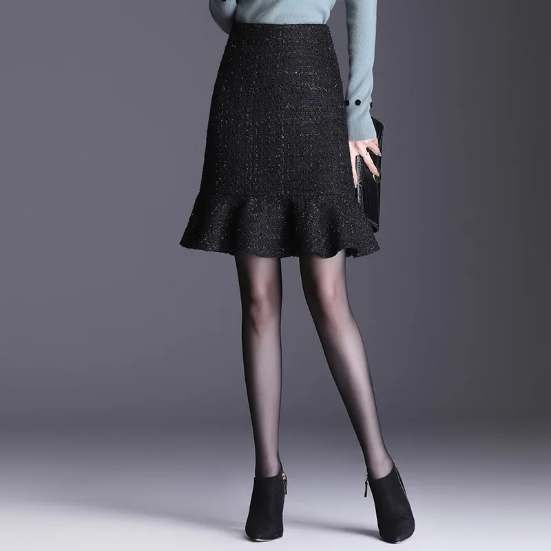 

2022 New Women's M-4XL High Quality Office Skirt Autumn and Winter Elegant High Waist Professional Fishtail Skirt