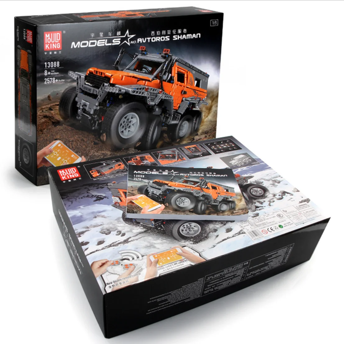 

13088 APP RC Blocks Avtoros Shaman 8x8 Compatible 23011 High Tech 5630 Building Bricks Educational Toys Christmas Gifts