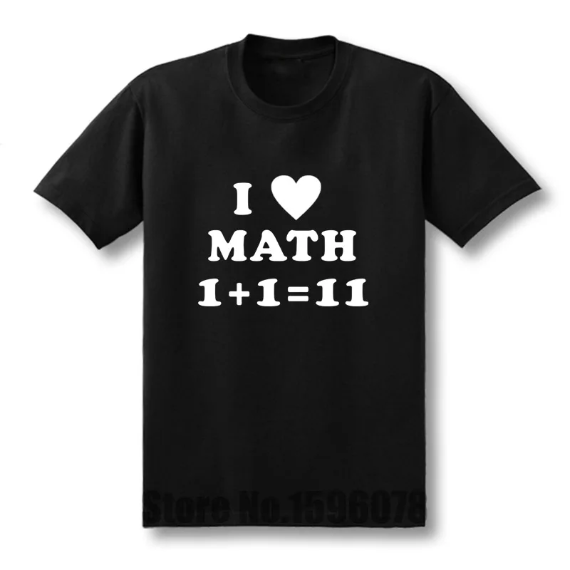 Подарок другу Мужская футболка с надписью I Love Math забавная Geek Math|Мужские футболки|