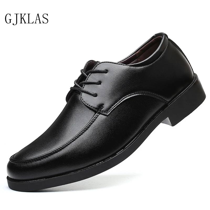 Wedding Dress Leather Shoes Men Office Wear Black Formal Shoes for Men Elegante Oxford Men Stylish Leather Shoes Business New