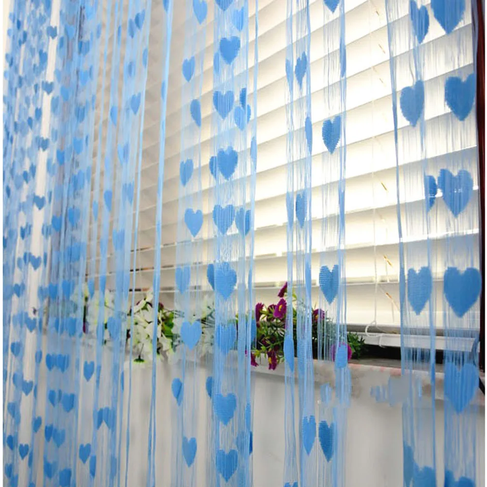 Милые тюлевые занавески с сердечками кисточками для двери гостиной окна кухни спальни романтический
