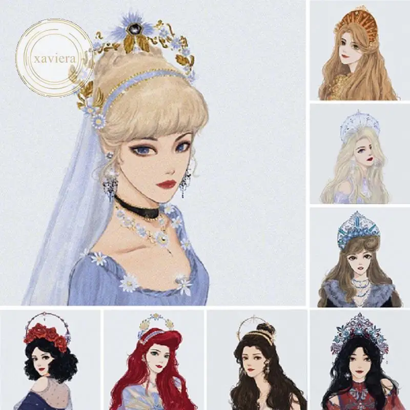 

Nordic Fashion Girl Canvas Painting Queen Princess Portrait Art Posters and Prints Modern Minimalist Pictures Home Decor Bedroom