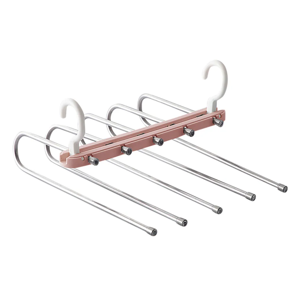 

bathroom Folding Multifunctional Multi-layer Pants Hanger Household Magic Trousers Clip Wardrobe Storage Artifact Stand