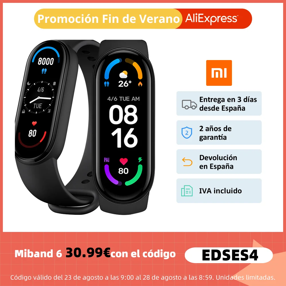 Новинка 2021 Xiaomi Mi Band 6 смарт браслет с AMOLED экраном фитнес трекер оксиметром в крови