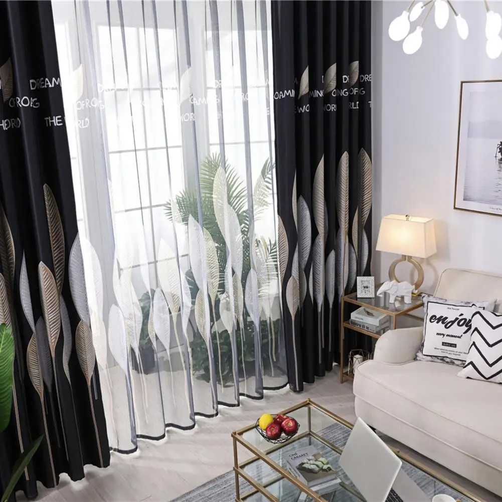 Window Drape Unique Modern Polyester Simplicity Darkening Treatment Grommet Curtain | Дом и сад