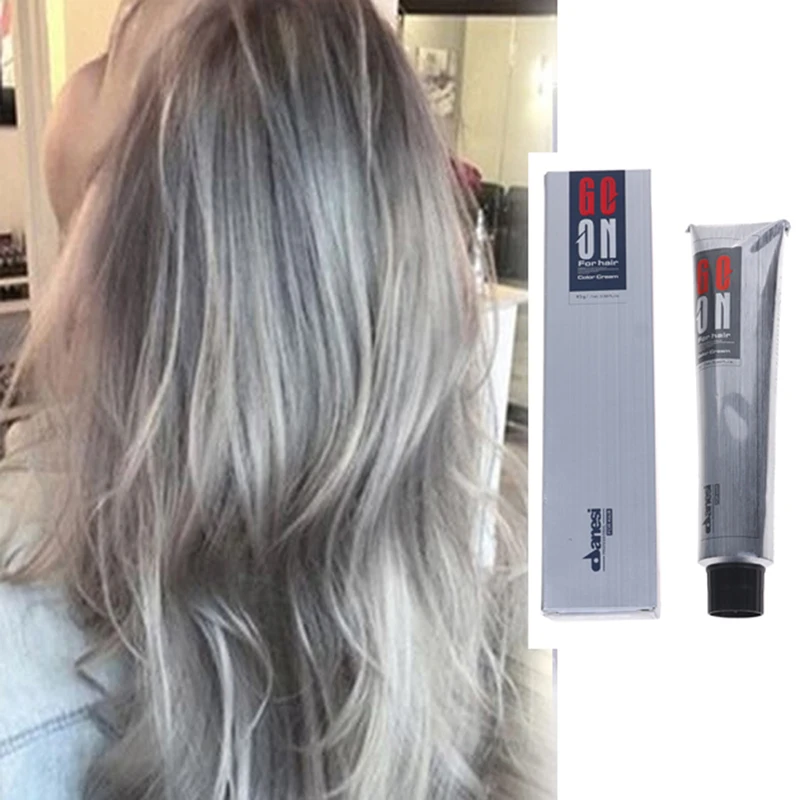 

Модные серые волосы, воск для волос, Gream, унисекс, дымчато-серый, в стиле панк, светло-серый, серебристый, стойкая краска для волос, воск для кр...