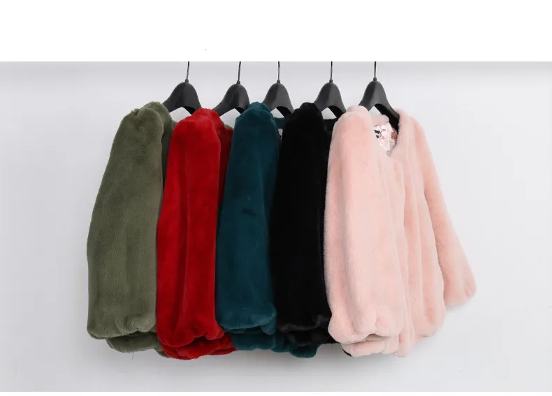 Kpop шуба 7XL размера плюс из искусственного меха женская короткая модель 2019 новинка