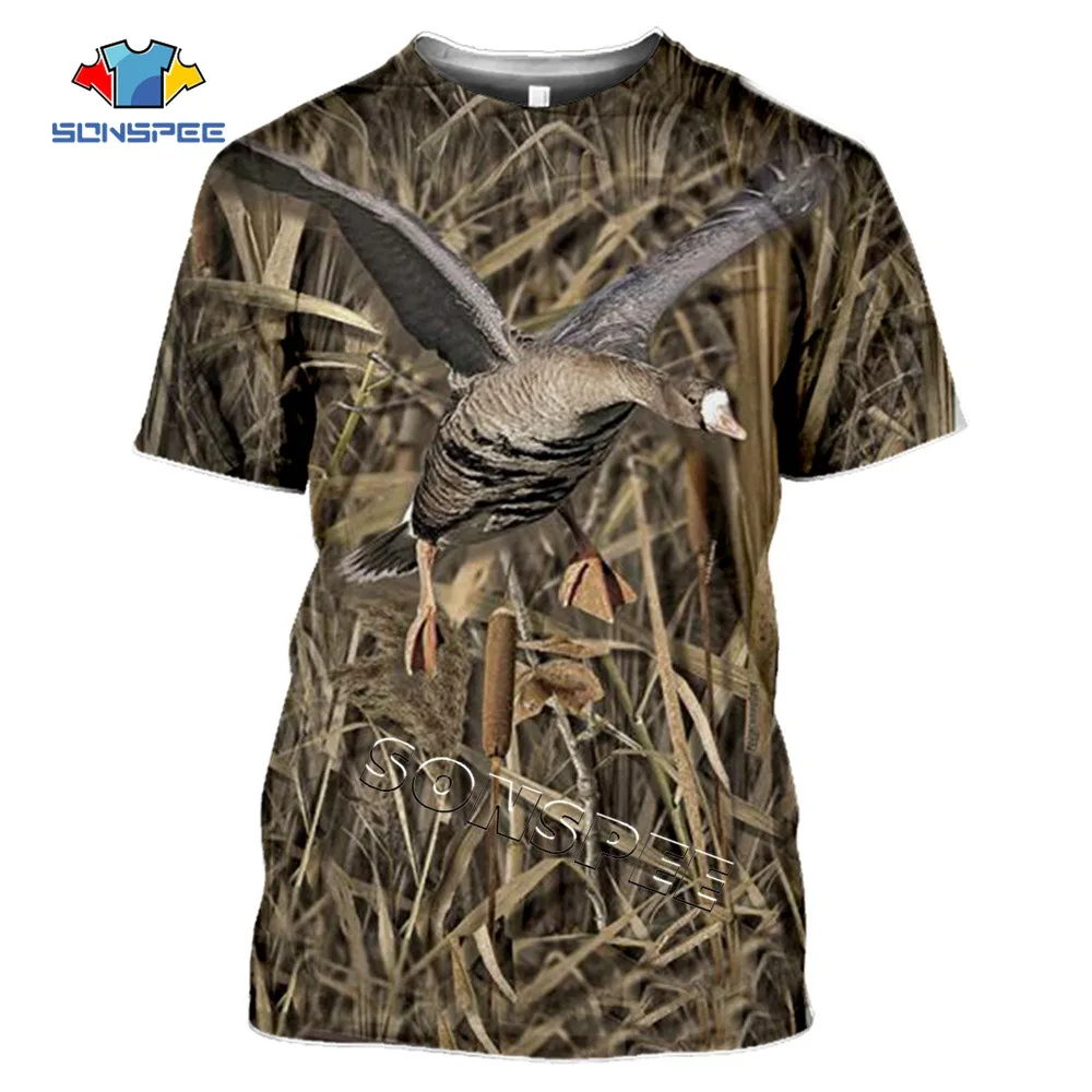 

SONSPEE Camo Hunting Animal Fox 3D T-shirts Summer Casual Men's T shirts Fashion Streetwear Tommy Pullover Short sleeve Tee Tops