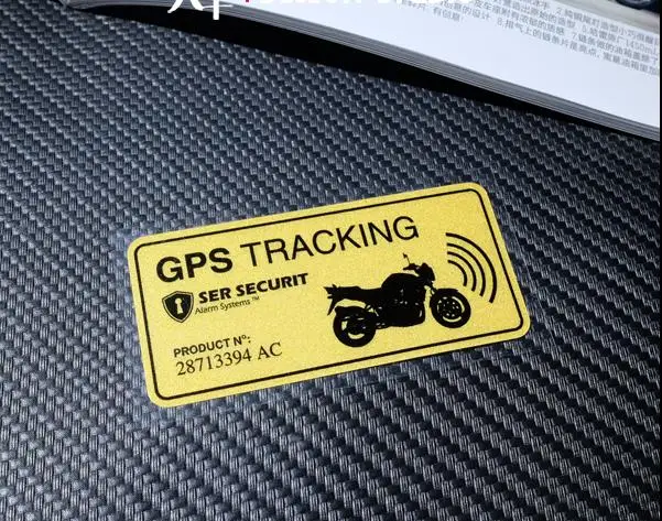 Предупреждающая этикетка GPS трекер системы сигнализации Антивор Отражающая