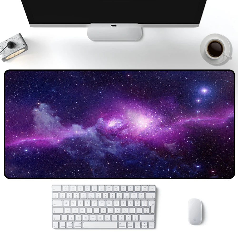 Фиолетовый черный коврик для мыши с планетами и звездами коврики шариками Venus