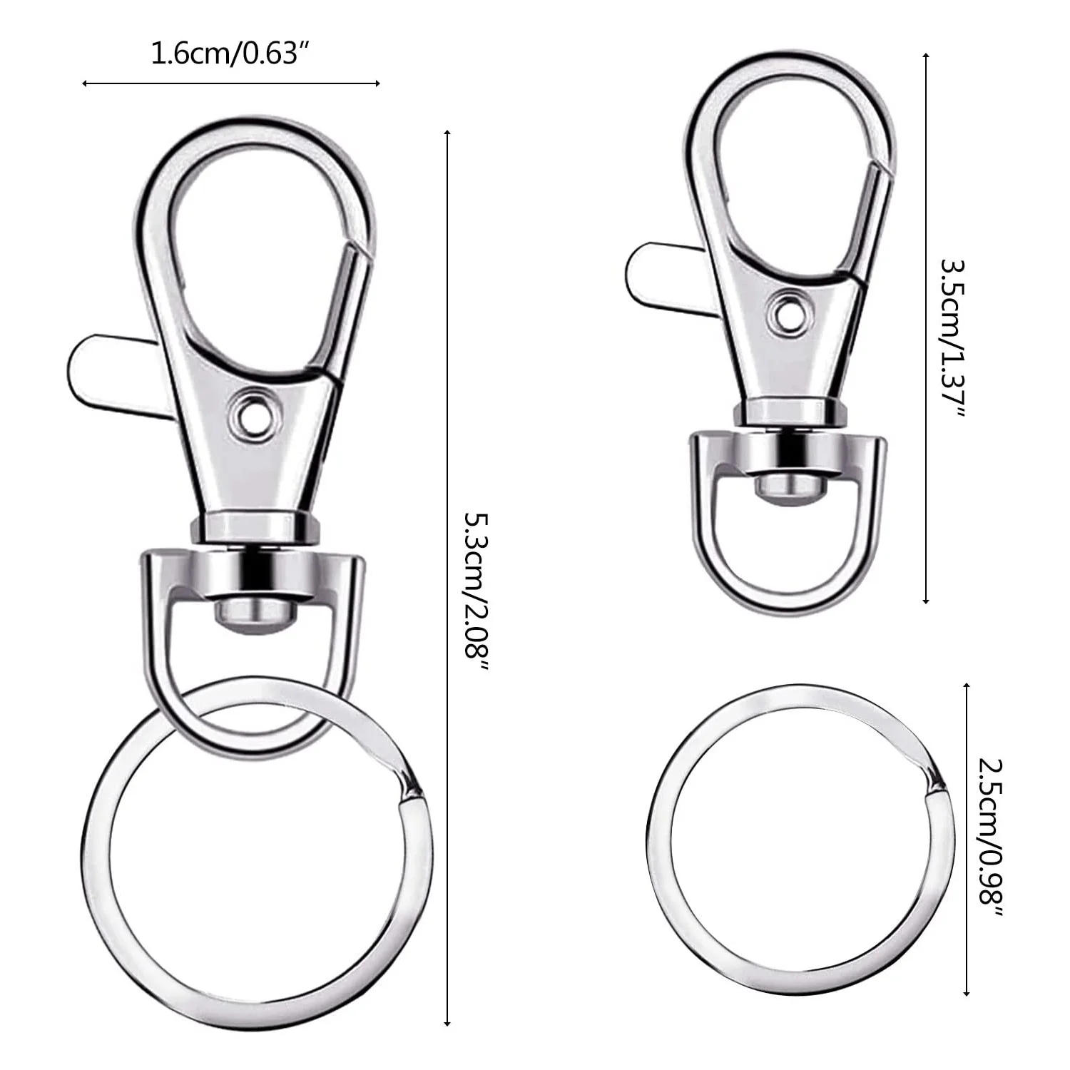 100 шт. крючки для ключей и брелоки с кольца талрепа Кнопка оснастка ювелирной