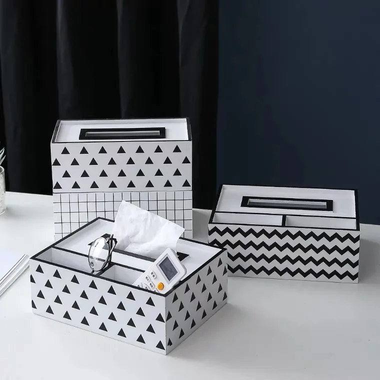 

Nordic Tissue Box INS Style Napkin Holder Baby Wipes Storage Box Crafts Living Room Coffee Table Decoration Desktop Organizer