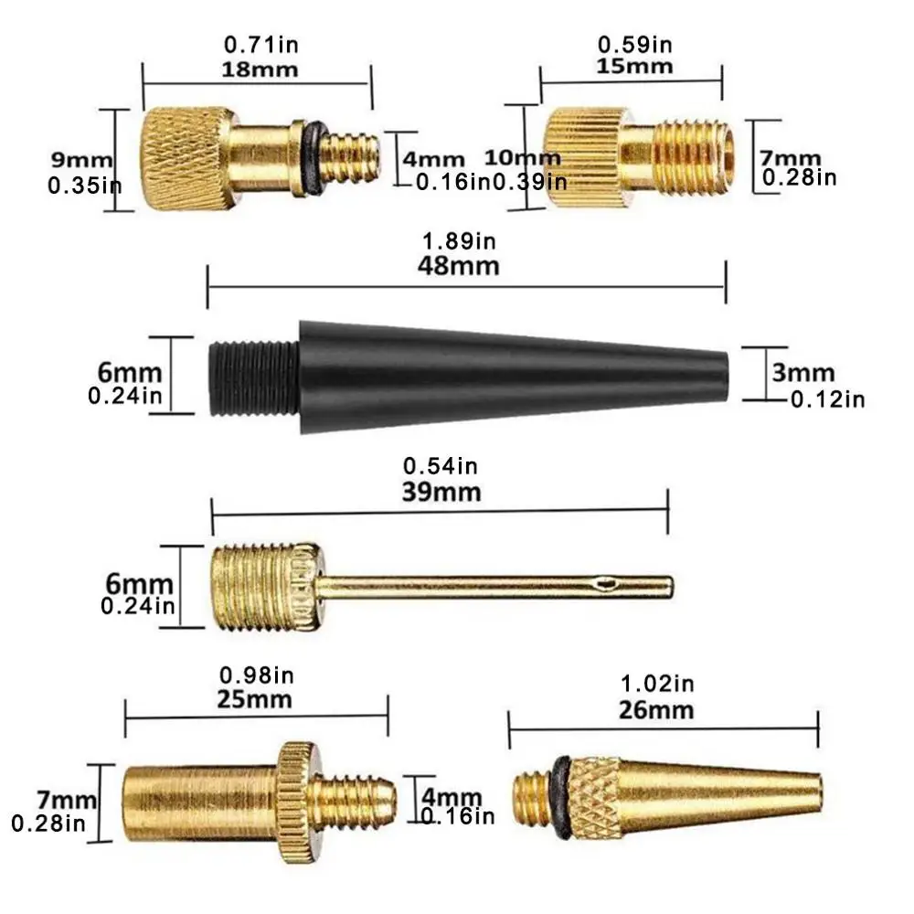 15 шт. аксессуары для шин велосипедный адаптер компрессора набор прочный медный