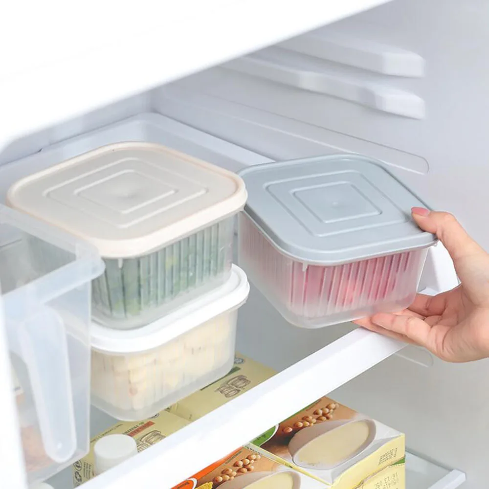 

Fruit Cold Storage Box Food Square Plastic Sealed Case Anti skid Holder