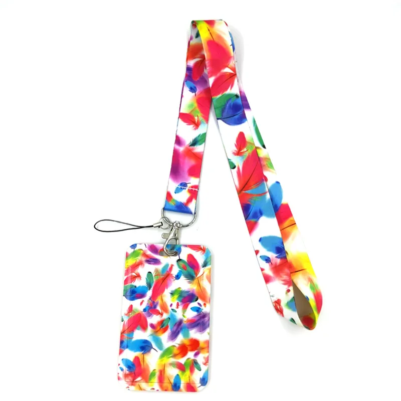 

Брелок для ключей в виде пера, радуги