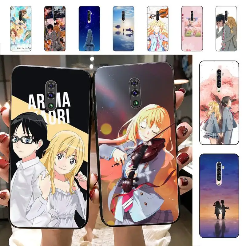 

Japan Anime Your Lie in April Phone Case for Vivo Y91C Y11 17 19 17 67 81 Oppo A9 2020 Realme c3