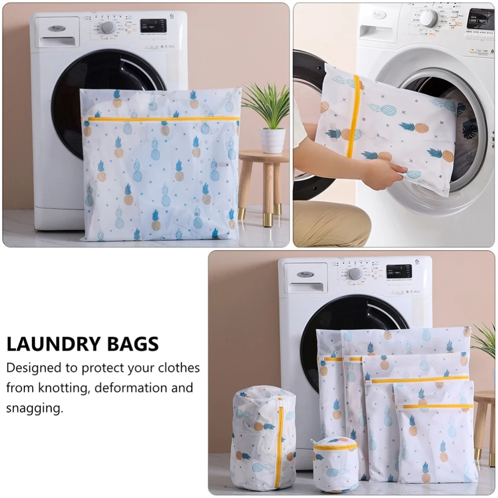

1 Set 6pcs Household Durable Laundry Bags Fine Mesh Zipper Underwear Wash Bags