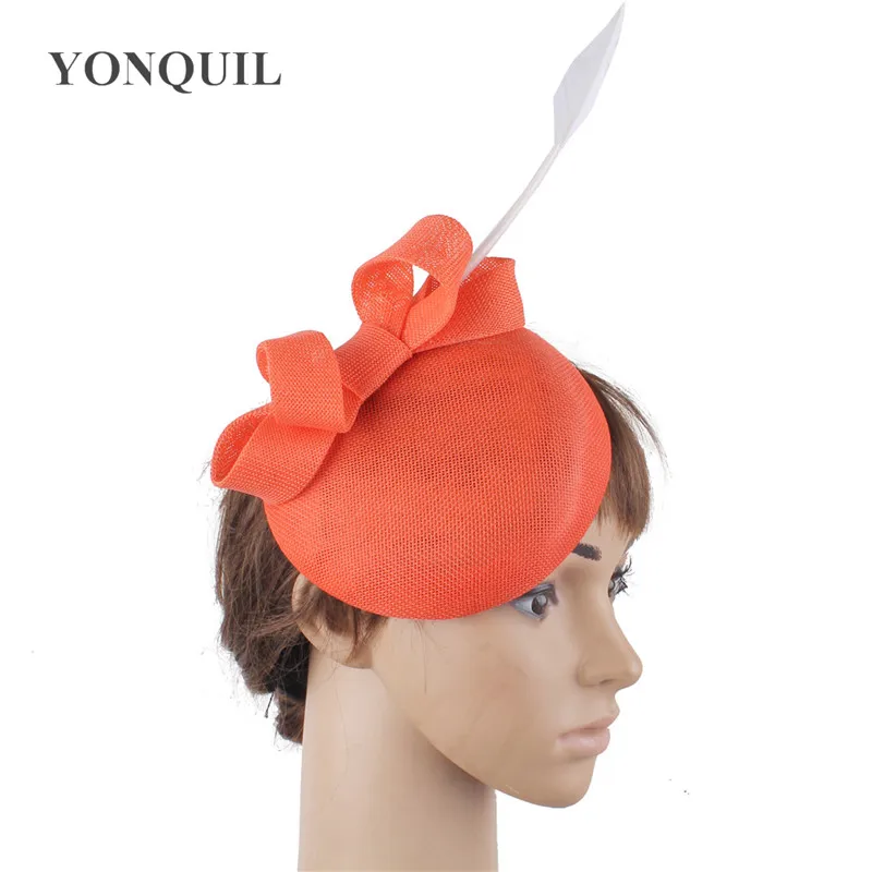 Элегантные женские вуалетки с перьями для праздника шляпы свадьбы головной убор