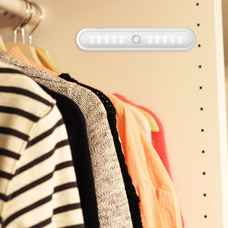 

4Pcs 20 LED Motion Sensor Closet Night Lights Can Be Stuck Anywhere in The Night Light with Magnetic Strip for Wardrobe