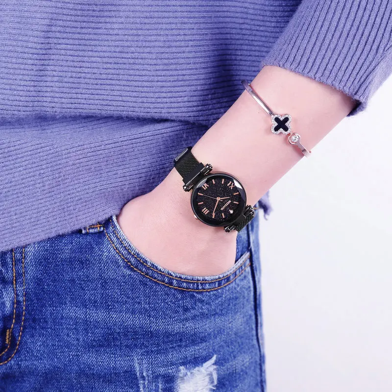 Часы наручные женские кварцевые с магнитной застежкой брендовые люксовые