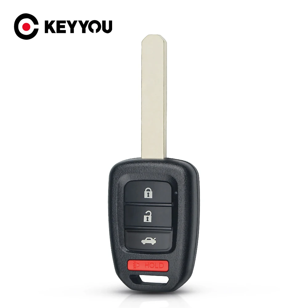 

KEYYOU Remote Key Shell Case For HONDA Accord CR-V FIT XRV VEZEL CITY JAZZ CIVIC HRV FRV Crosstour 2014-2017 3+1 Buttons