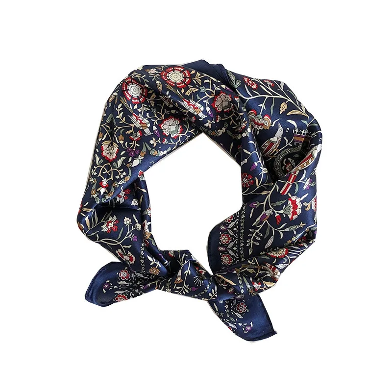 

Hot 2020 Limited Hijab Winter Scarf 100% Silk Scarves Spring Square Satin Small Squares Female Pashmina Poncho Foulard Bandana