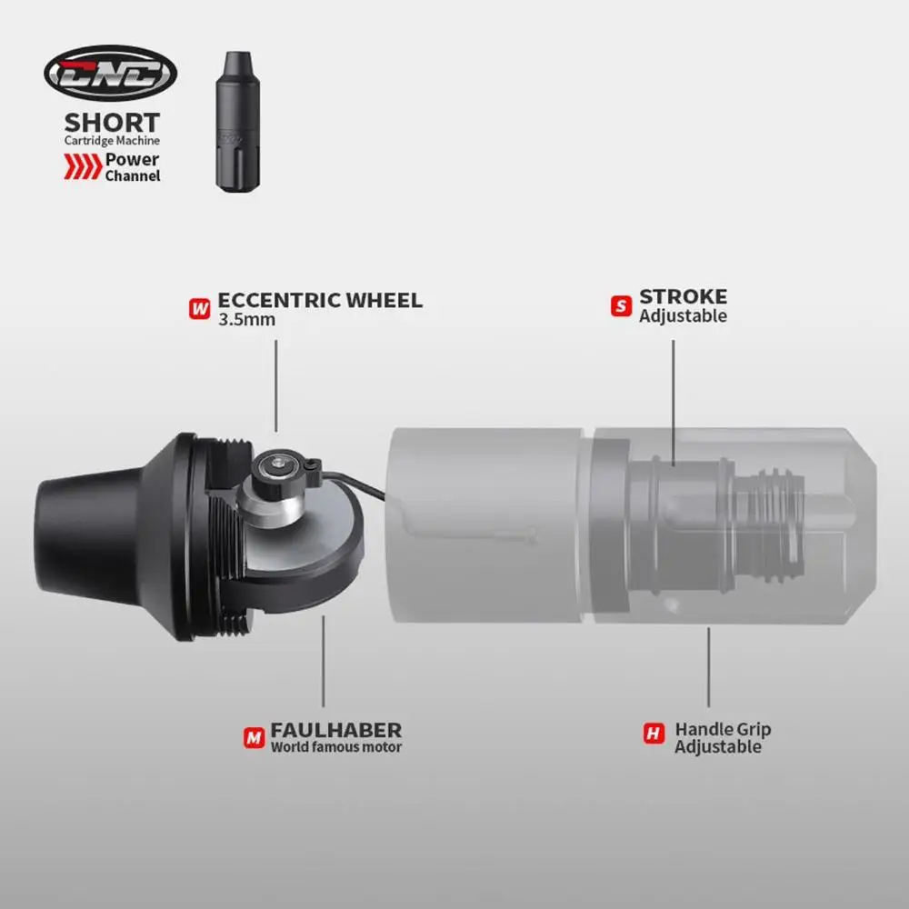 2020 Горячая Татуировка короткая роторная машина тату-пистолет для татуажа ручная