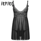 Женское кружевное нижнее белье iEFiEL, с глубоким V-образным вырезом