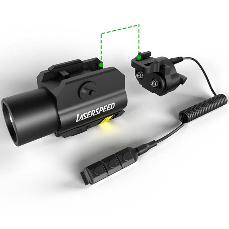 Прямая LASERSPEED LS-CL2-IR ИК луч лазерный прицел и тактический флэш-светильник комбо для пистолета со стробоскопическим светильник - Цвет: green combo switch