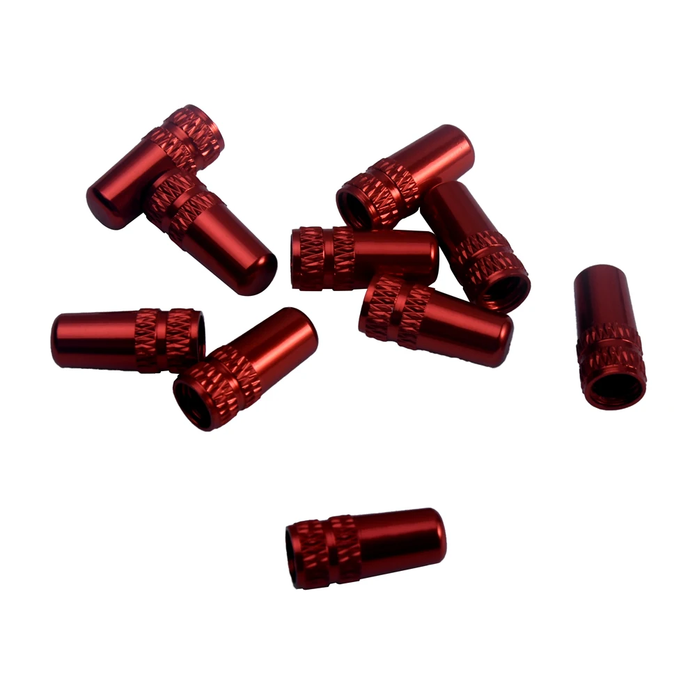 red 10 шт./лот, колпачок Presta, велосипедное фиксационное колесо с ниппелем типа Presta, обода шины, шток, Воздушная крышка s, пылезащитная крышка, Аксессуары для велосипеда# H915 - Цвет: red