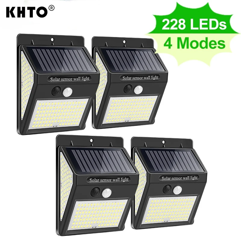Уличный светильник на солнечной батарее 228 светодиодный настенный с пассивным ИК
