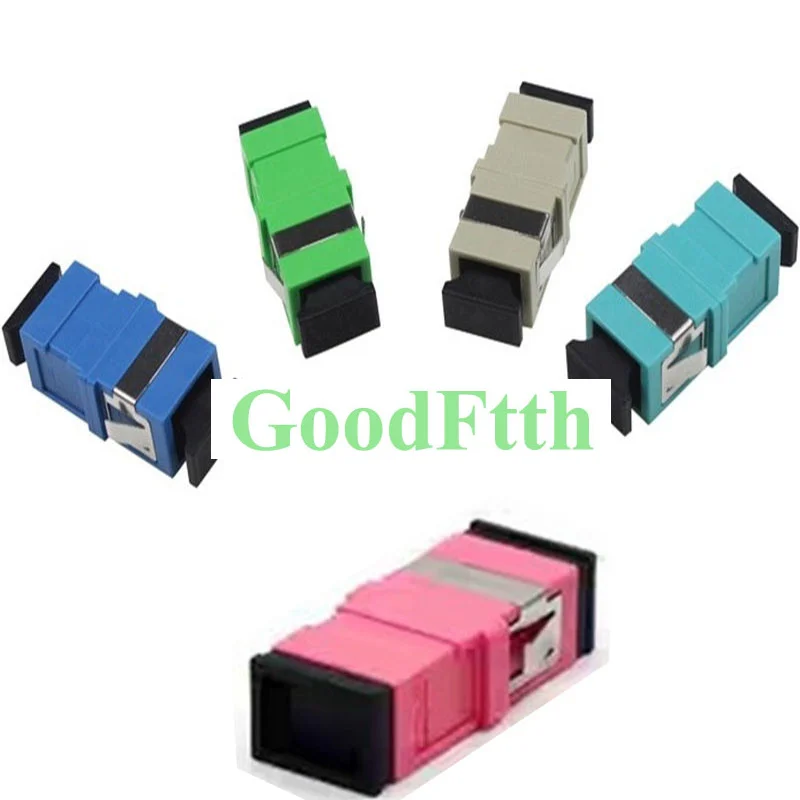 Fiber Adapter Adaptor Coupler SC-SC Simplex Reduced Flange Flangeless GoodFtth 100pcs/lot