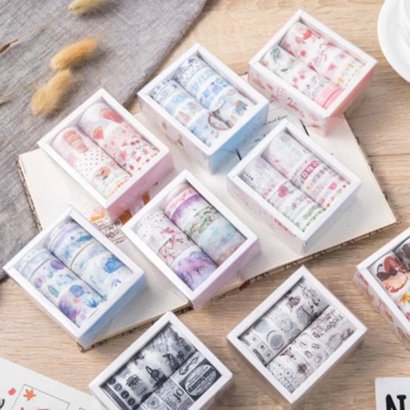 10 шт./компл. Magic Сакура лес лента Washi Стикеры s клейкая Diy Скрапбукинг этикетки
