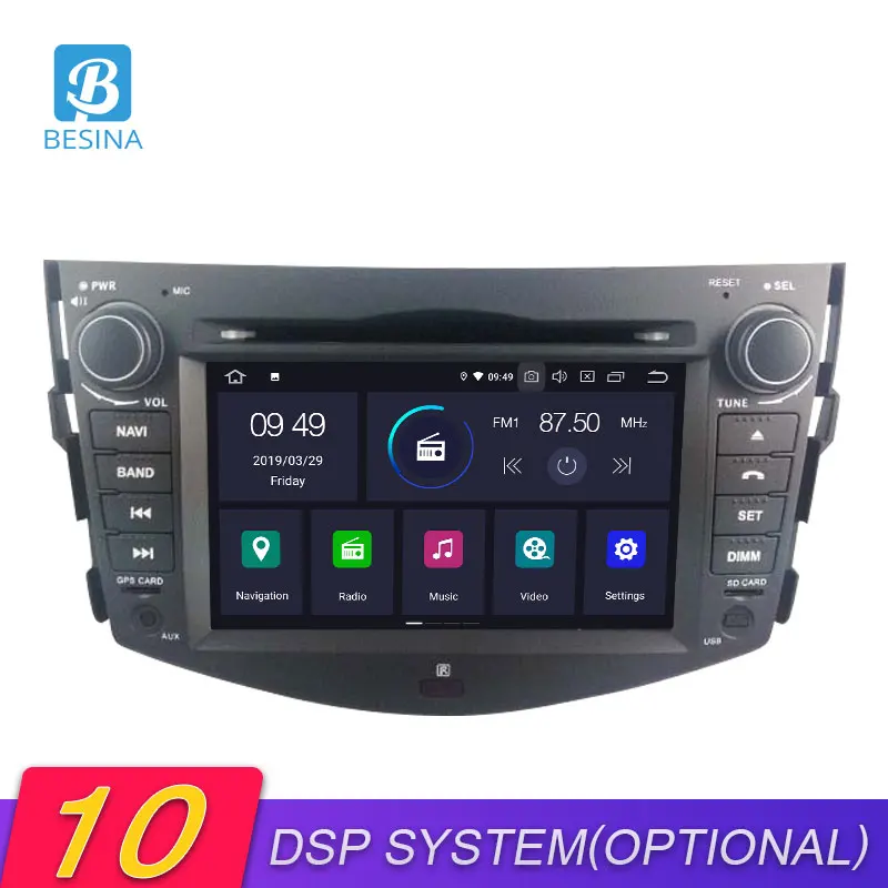 Besina Android 10 Car DVD Player For Toyota RAV4 Rav 4 2007 2008 2009 2010 2011 Multimedia GPS Navigation Stereo 2Din Radio | Автомобили и
