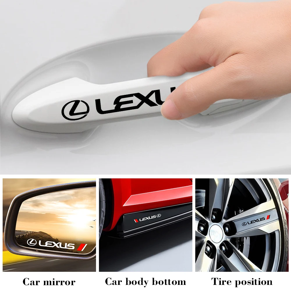 Наклейки на автомобильные ручки 4 шт. наклейки дверные для автомобиля Стайлинг