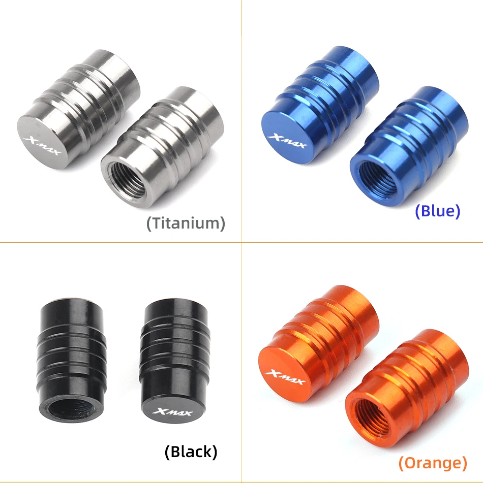 

With Logo Motorcycle CNC Accessories Front and Rear Wheels Tire Valve Stem Caps Airtight Cover For Yamaha XMAX250 XMAX300/400