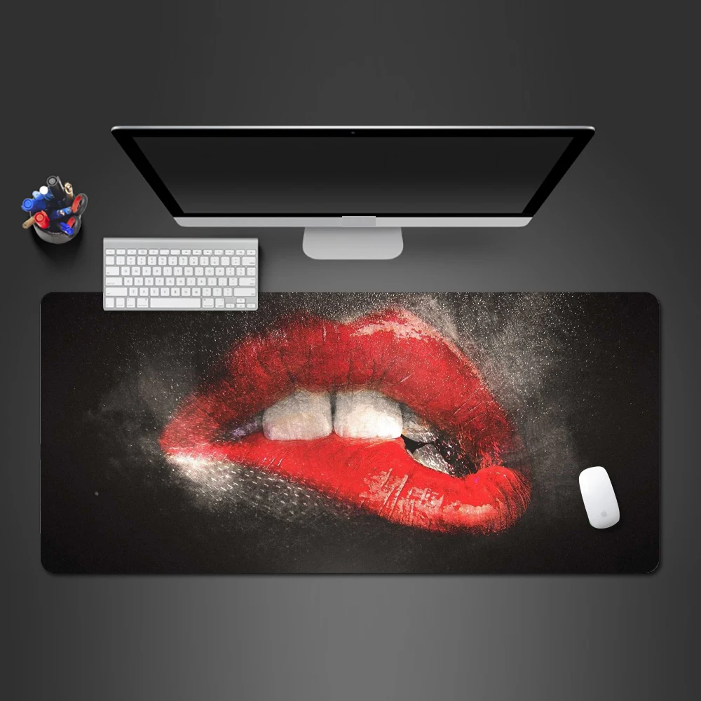 Sexy Расширенный губы укус картинка коврик для мыши высокое качество резины ПК