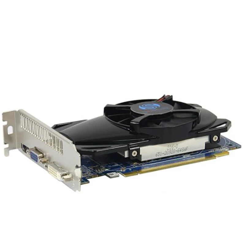 САПФИР HD6570 1ГБ для видеокарты AMD GPU Radeon HD 6570 GDDR3/5 128 бит Графические карты ПК Компьютерная игра HDMI включена.