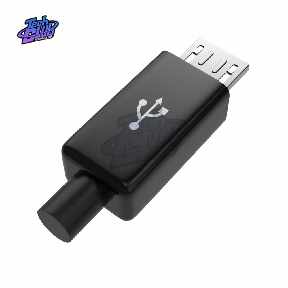 10 шт./компл. DIY Micro USB с разъемом папа Разъемы разъем комплект w/Чехлы чёрный 5Pin |