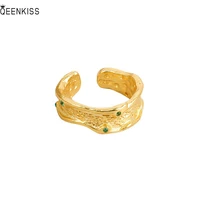 qeenkiss rg6221 fine jewelry%c2%a0wholesale%c2%a0fashion%c2%a0woman%c2%a0girl%c2%a0birthday%c2%a0wedding gift bump aaa zircon18kt gold white gold open ring