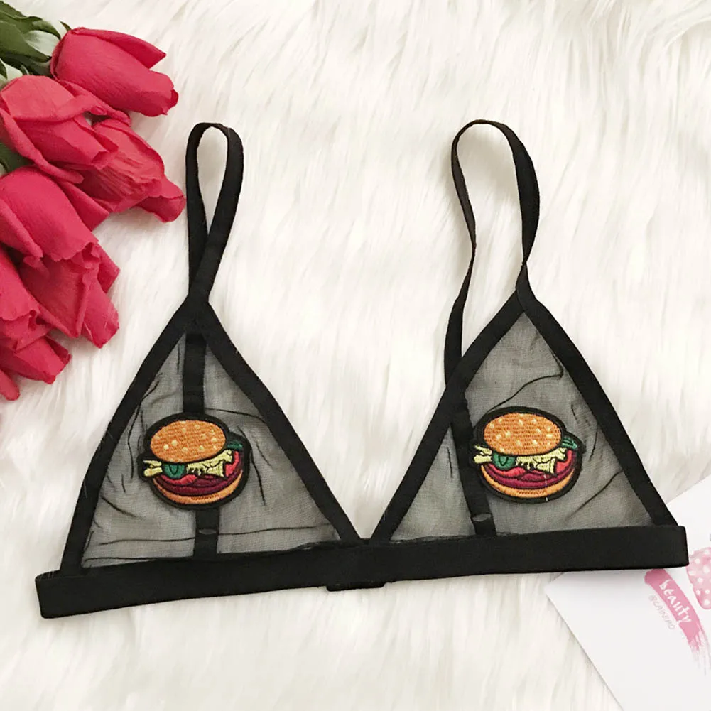 Женский бюстгальтер с вышивкой кружевной без косточек 2019|unpadded bra|bralette bustierlace bralette