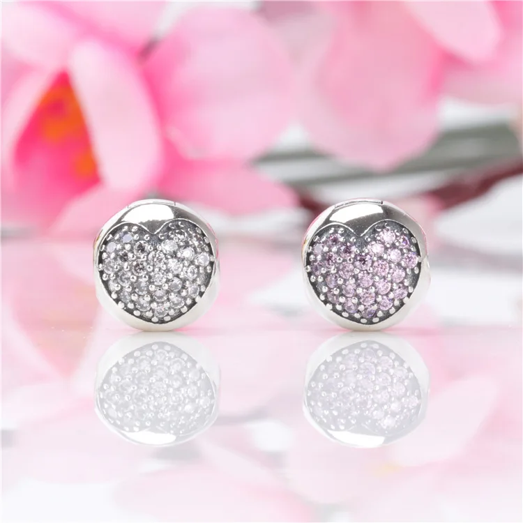 

Amas S925 Sterling Silver Heart-shaped Positioning Buckle Fixing Clip Fit Original Bracelet Pendant DIY Jewelry Charms Gift