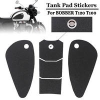 for bobber t120 t100 t 120 100 retro motorcycle anti slip pvc fuel tank pad stickers side gas knee grip traction protector decal