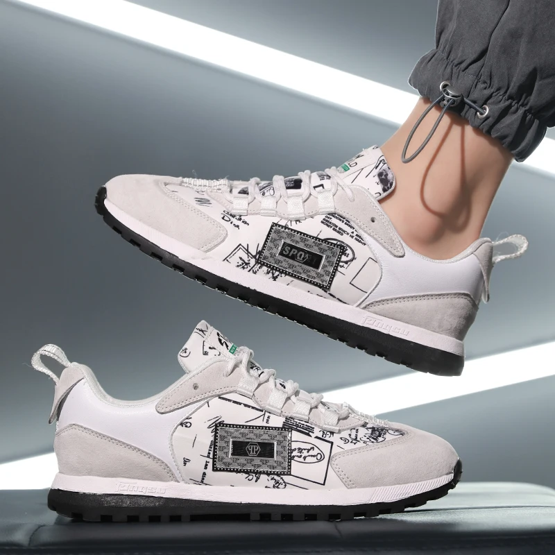 

Spring 2021 New sportswear shoes running trend picture splicing white wear-resistant comfort wrapped multi-purpose