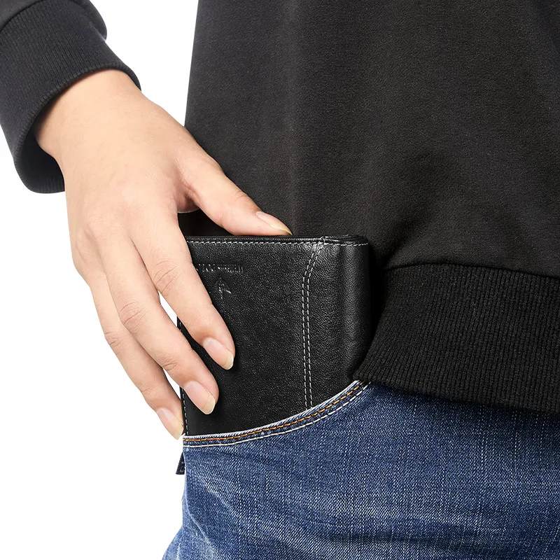 

Leather Men's wallet fashion multi-functional clip personalized fashion wallet
