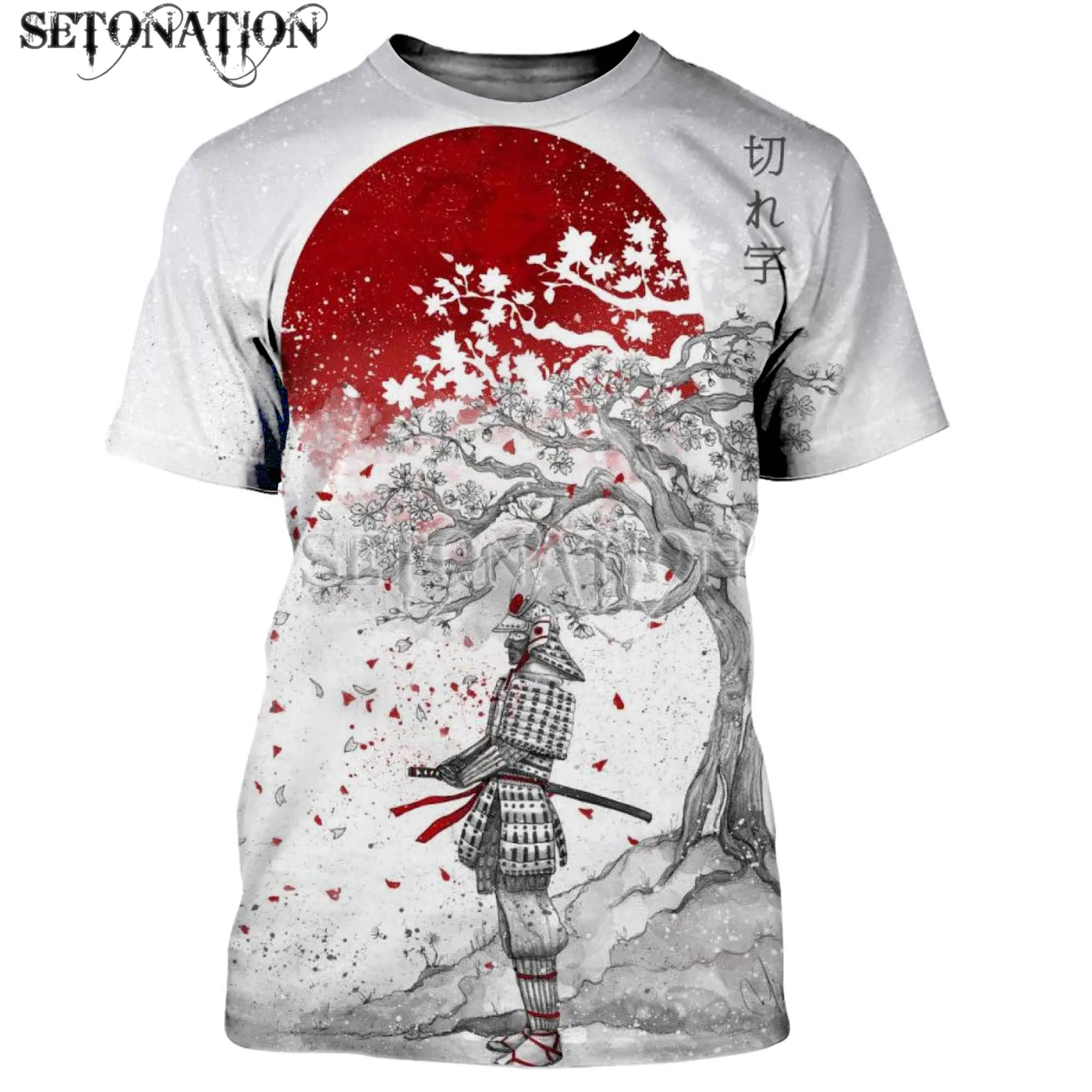 Футболки Samurai для мужчин и женщин Повседневная футболка с 3D принтом уличные топы